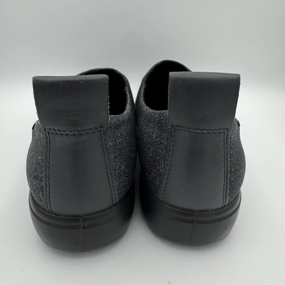 Ecco Women's 10 41 Soft 7 Black Low Top Slip On Comfort Shoes Cap Toe Gore‎ Tex
